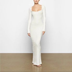 NWT Skims Soft Lounge Metallic Sweater Maxi Dress XL